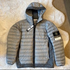 Stone Island Garment Dyed Micro Yarn Down Hoodie Jacket